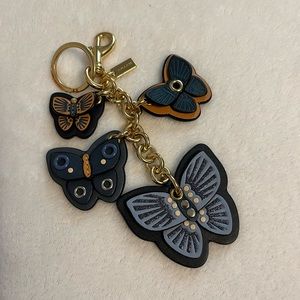 Coach butterflies keychain